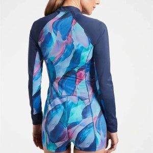 NWT! Athleta Malibu Printed Long Sleeve Paddlesuit